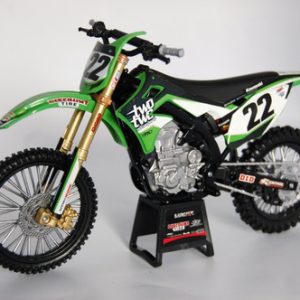 Moto A Escala Kawasaki Kx 450f Chad Reed Con Banquillo