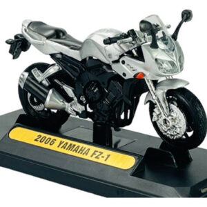 Moto Yamaha FZ1 2006 con base escala 1:18