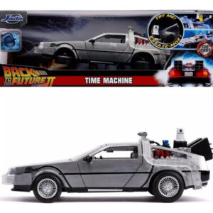 VOLVER AL FUTURO Delorean 2 con ruedas plegables y luz - escala 1:24