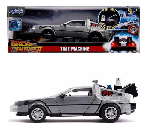 VOLVER AL FUTURO Delorean 2 con ruedas plegables y luz – escala 1:24