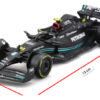 MERCEDES W14 E Performance #44 Lewis Hamilton color negro escala 1:43 - Imagen 2