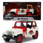 JURASSIC PARK Jeep Wrangler con apertura de puertas escala 1:32