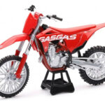 Moto Gasgas MC450F con banquillo escala 1:12