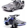 VOLVER AL FUTURO Delorean 2 con ruedas plegables y luz - escala 1:24 - Imagen 2