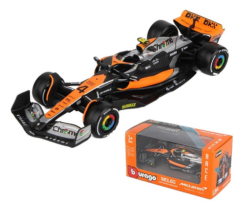 Auto McLaren Mcl60 #4 Norris Ricciar escala 1:43