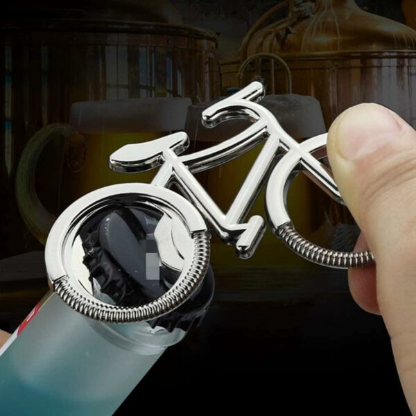 Destapador bebidas/cervezas bicicleta metálico - Imagen 3