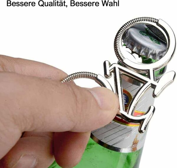 Destapador bebidas/cervezas bicicleta metálico - Imagen 2