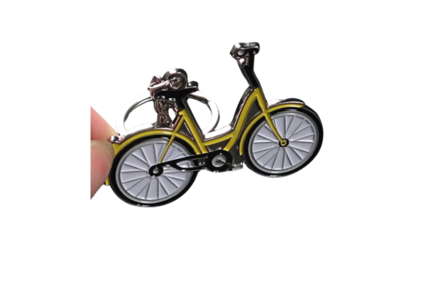 LLAVERO BICICLETA METÁLICO AMARILLO - Imagen 2