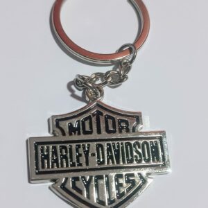LLAVERO METÁLICO ESTILO HARLEY BLANCO