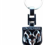 Llavero Metálico Dodge Negro Plateado