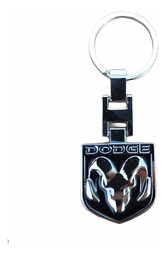 Llavero Metálico Dodge Negro Plateado